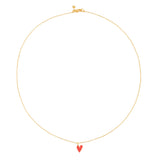 N2510 Medium Heart Necklace – Gold Plated Neon Pink