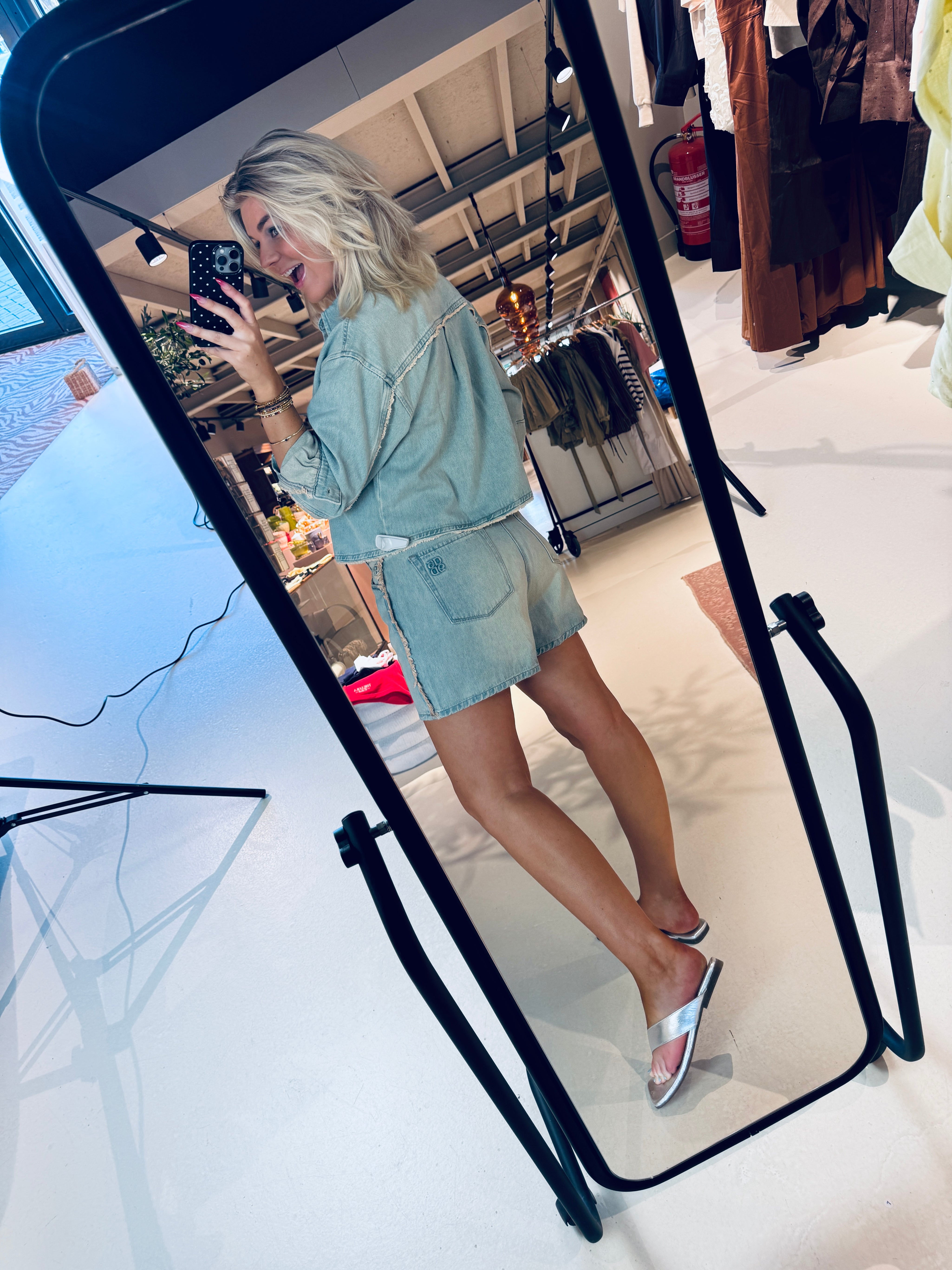 Menton fringed denim shorts voor dames van Dante6