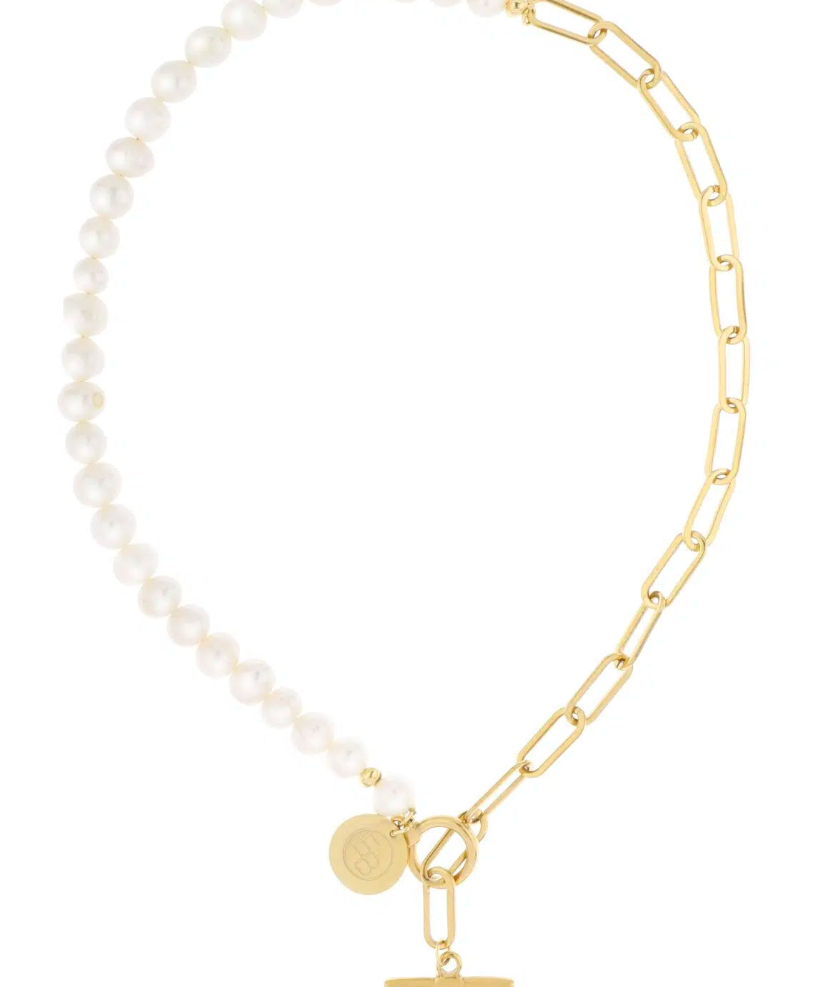 Parelketting met ovale schakel van Ellen Beekmans