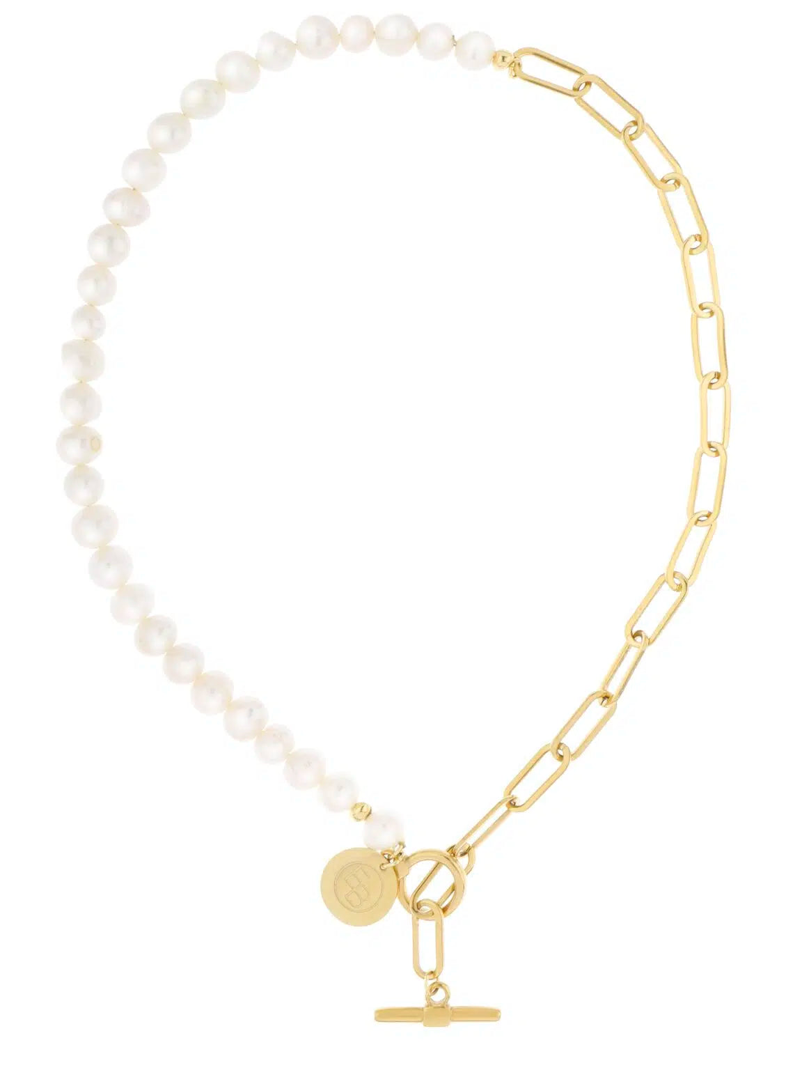 Parelketting met ovale schakel van Ellen Beekmans