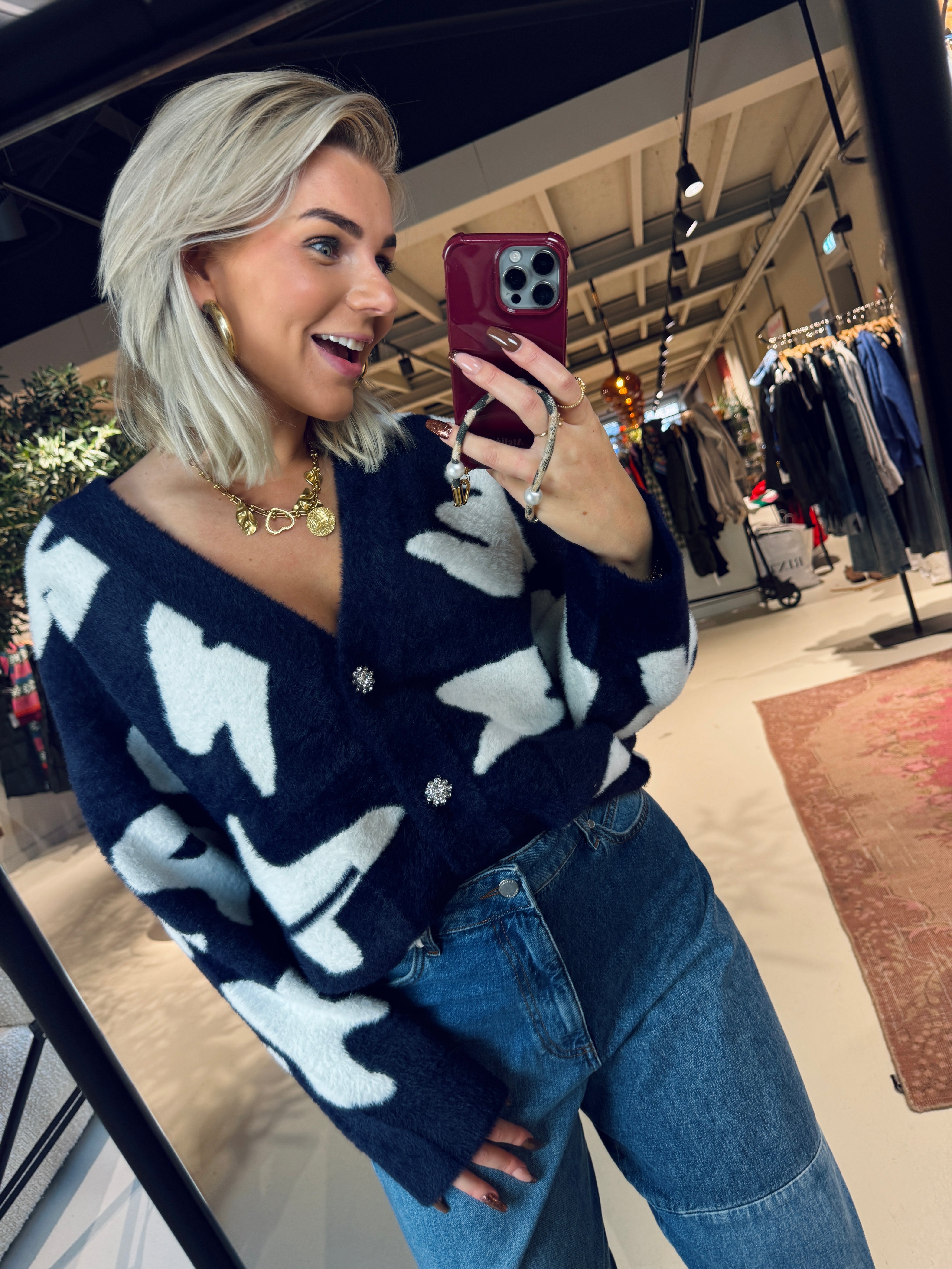 Jarden letters knit cardigan