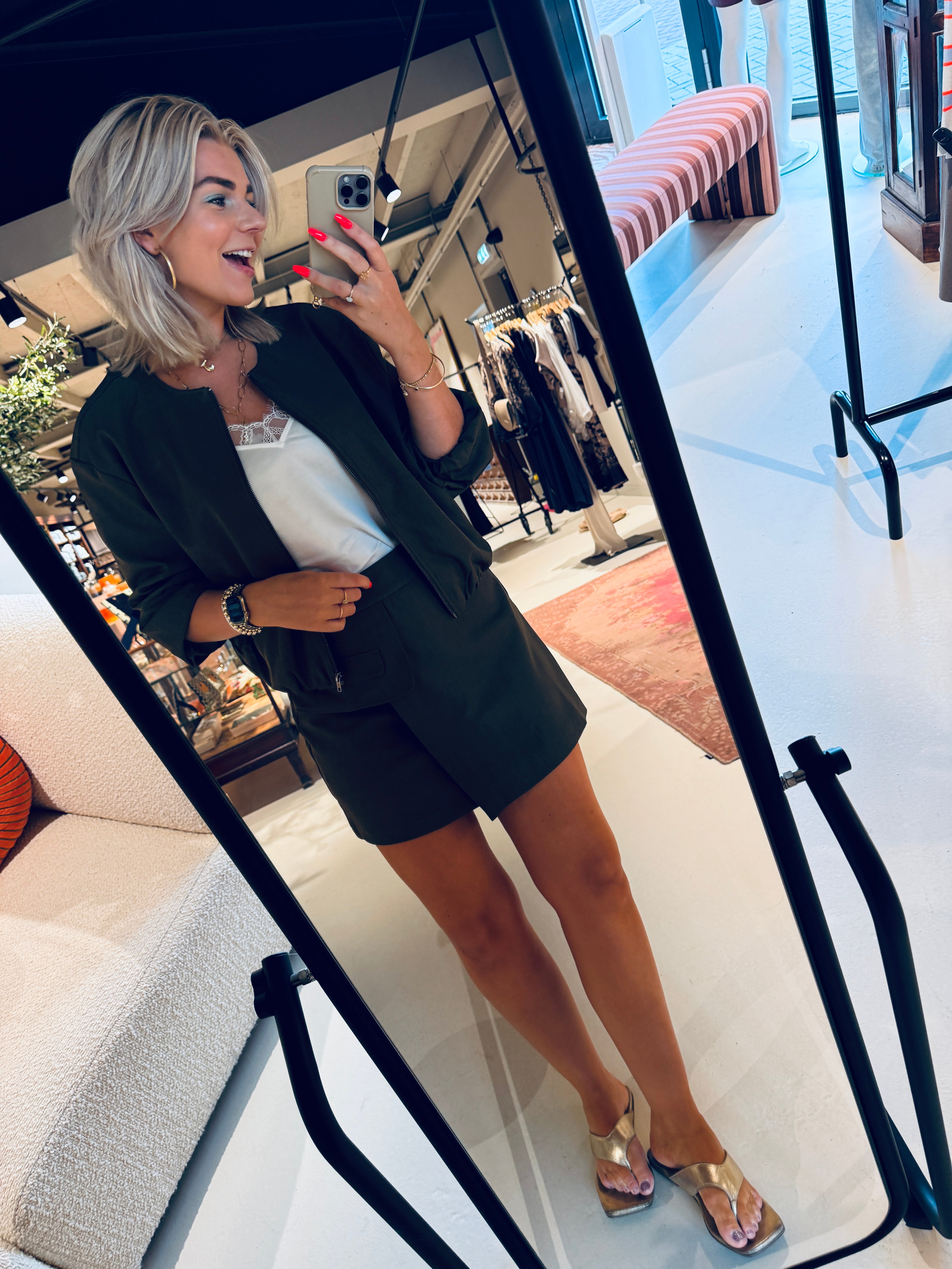 LunaCC Pocket Skirt - Military Olive