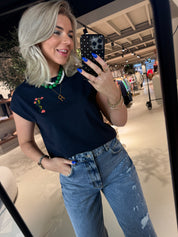 Jungala Embroidered T-shirt