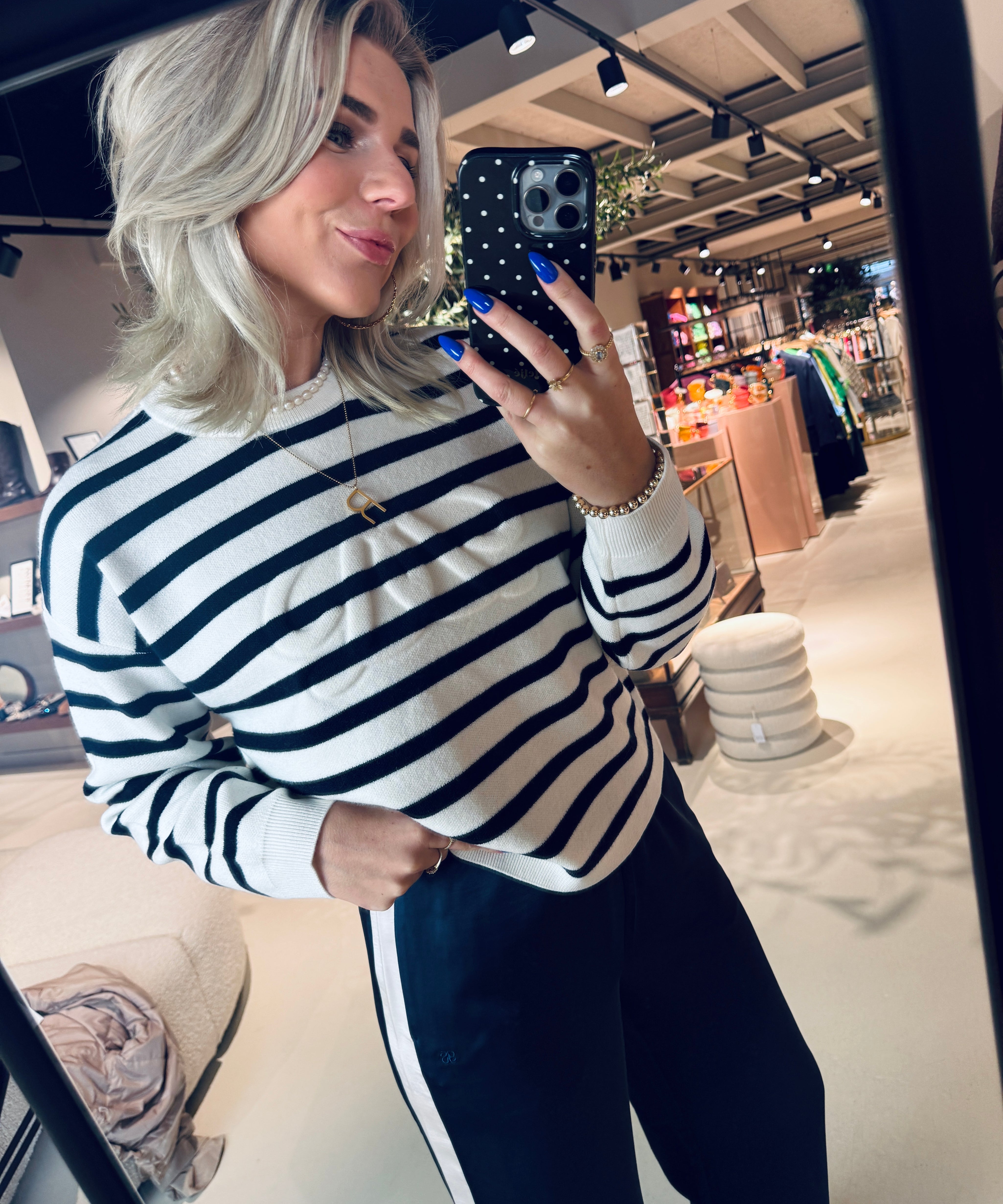Twixa stripe 3D logo sweater 
