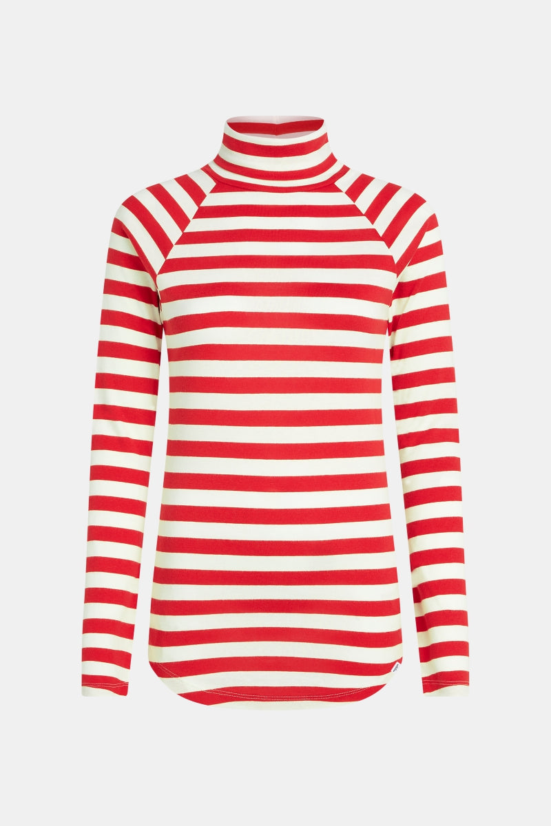 W25T1189 Longsleeve stripe - Tomato ecru
