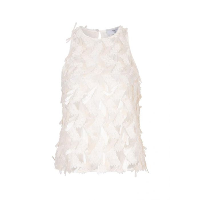 Corin sequins relaxed fit tank top - Butter cream