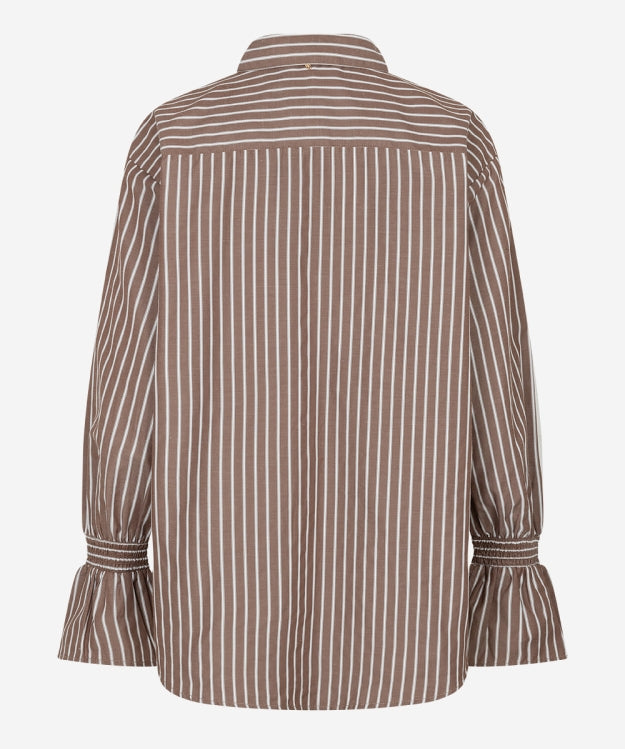 Talya-Tie Brown Blouse