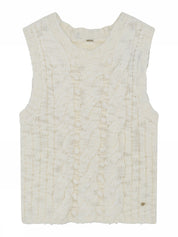 Lolo, knit vest - 1010 Off White