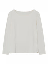 Jill, L/S slim t-shirt - 1010 Off White