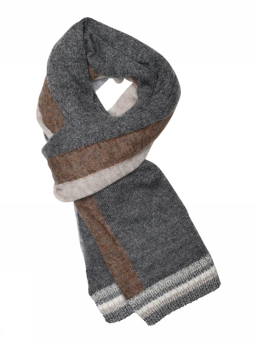 Etine, striped lurex scarf