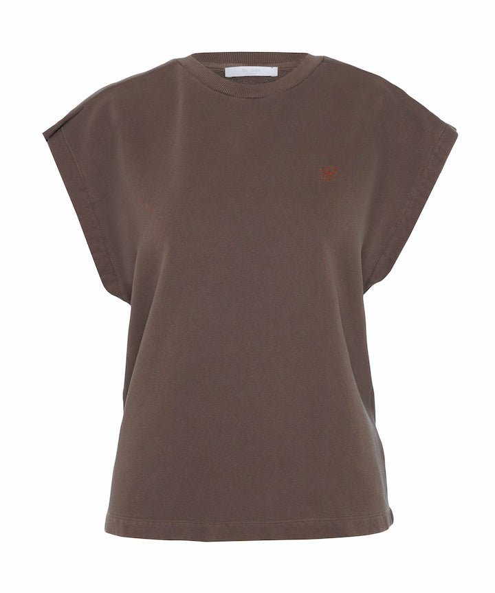Mason pleats top basic voor dames in het bruin