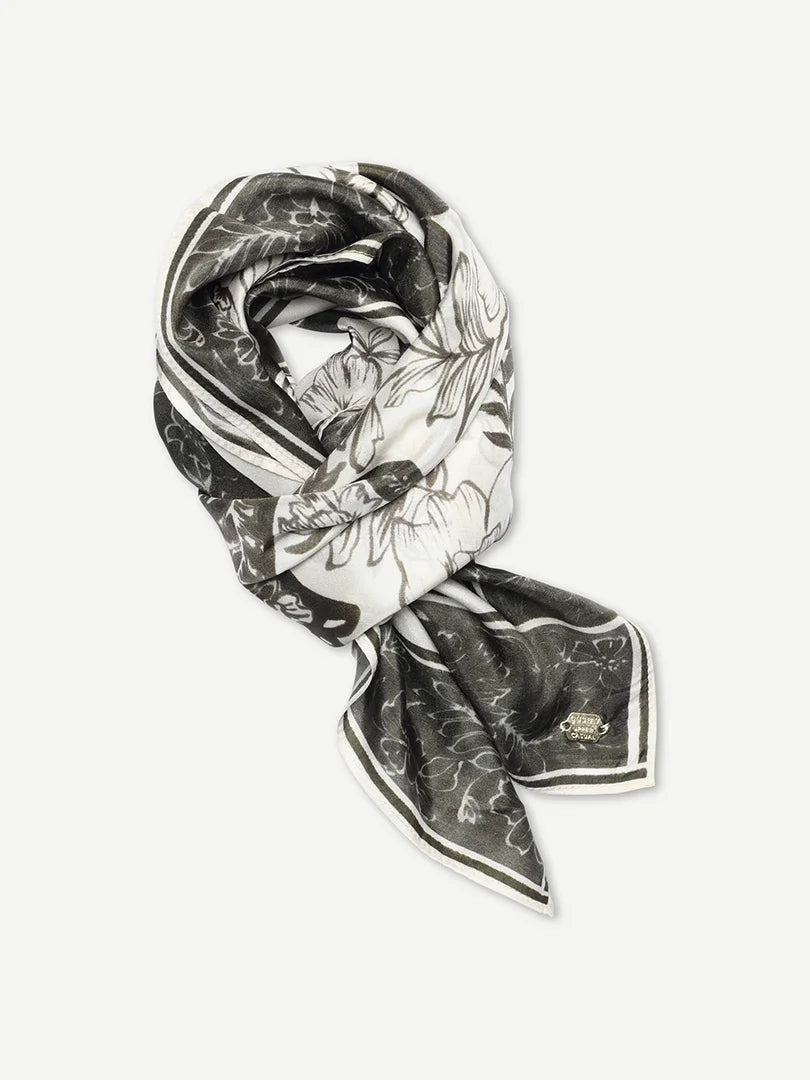 Joly printed silk scarf