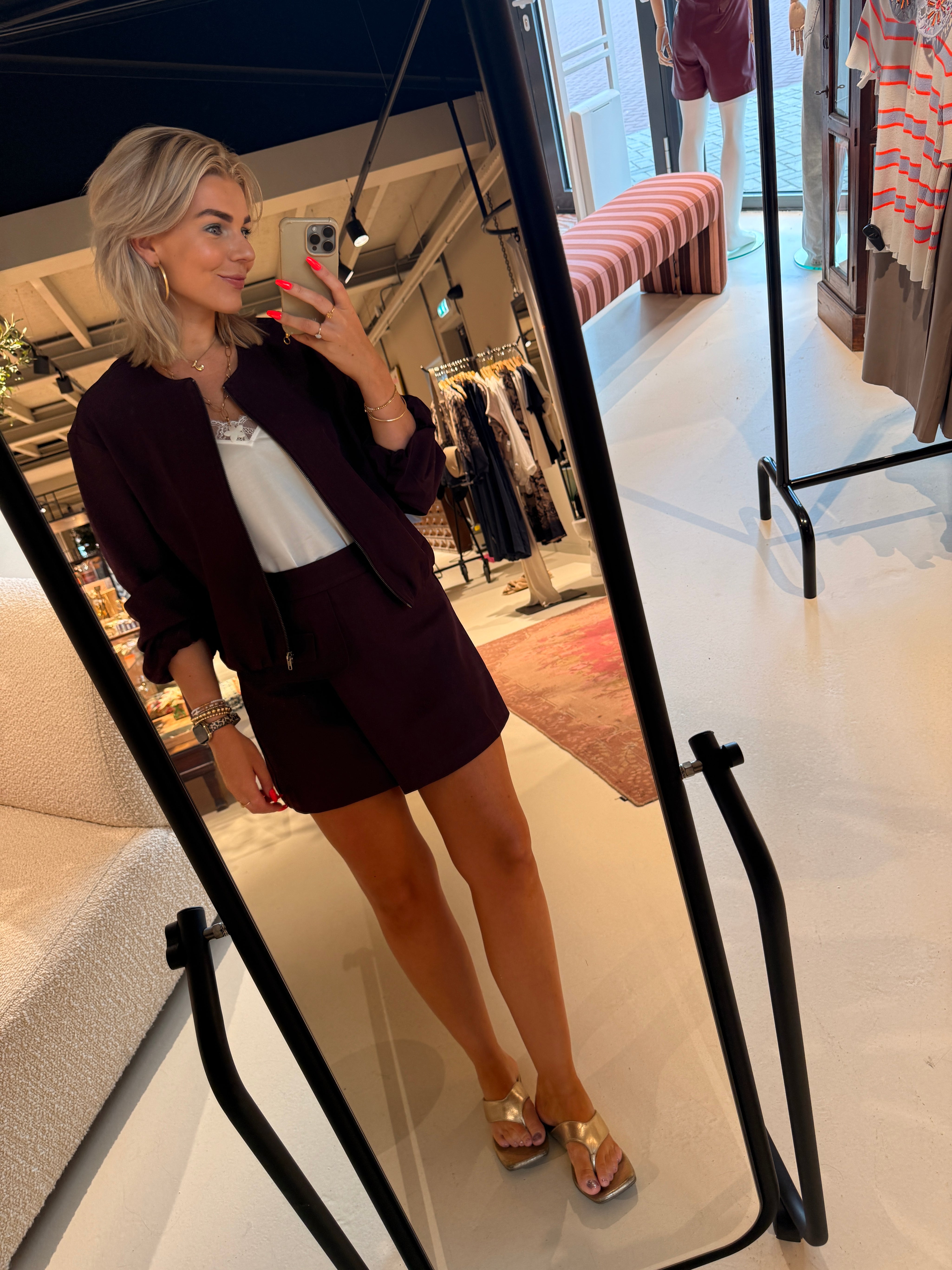 LunaCC Pocket Skirt - Winered