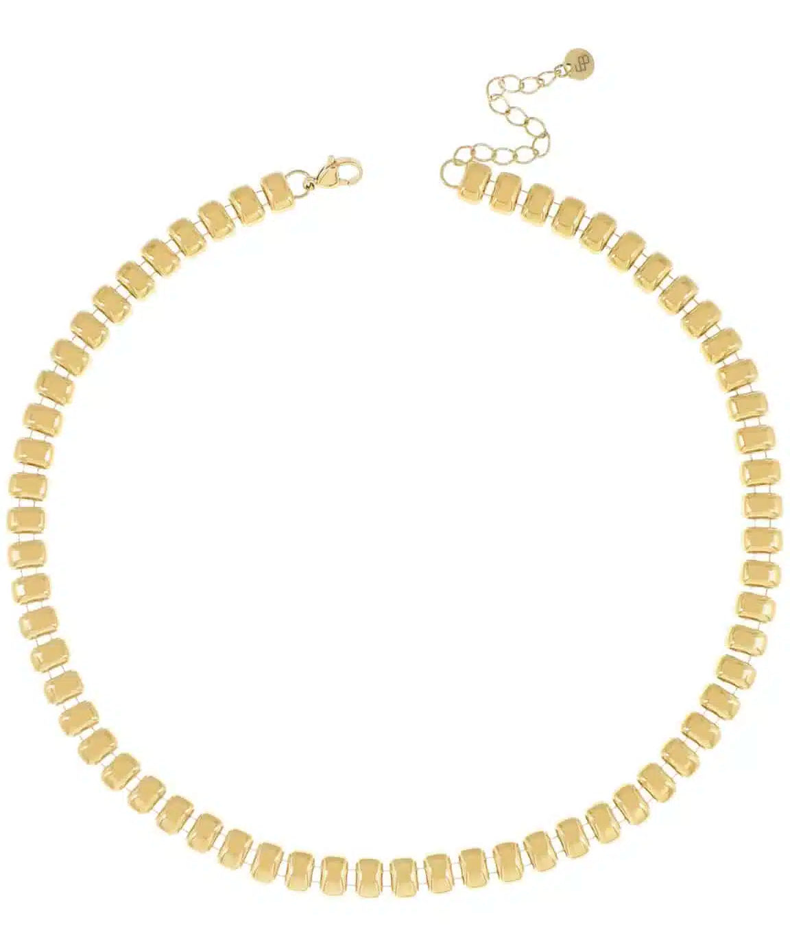 Ketting met vergulde rechthoek schakels van Ellen Beekmans