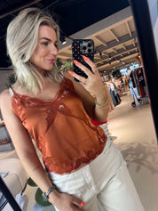 Ligne lace camisole top met kant detail voor dames van Dante