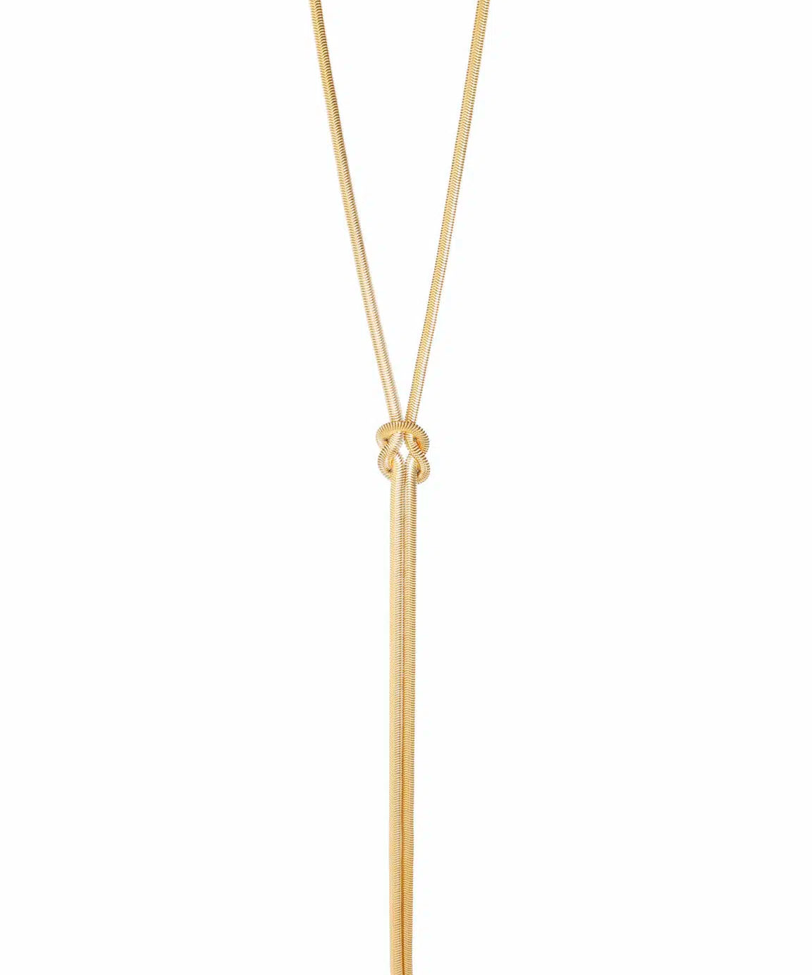 Lange snake ketting met knoop voor dames van Ellen Beekmans