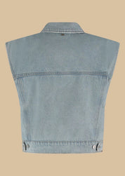 Lucy Denim Gilet - Paradise blue