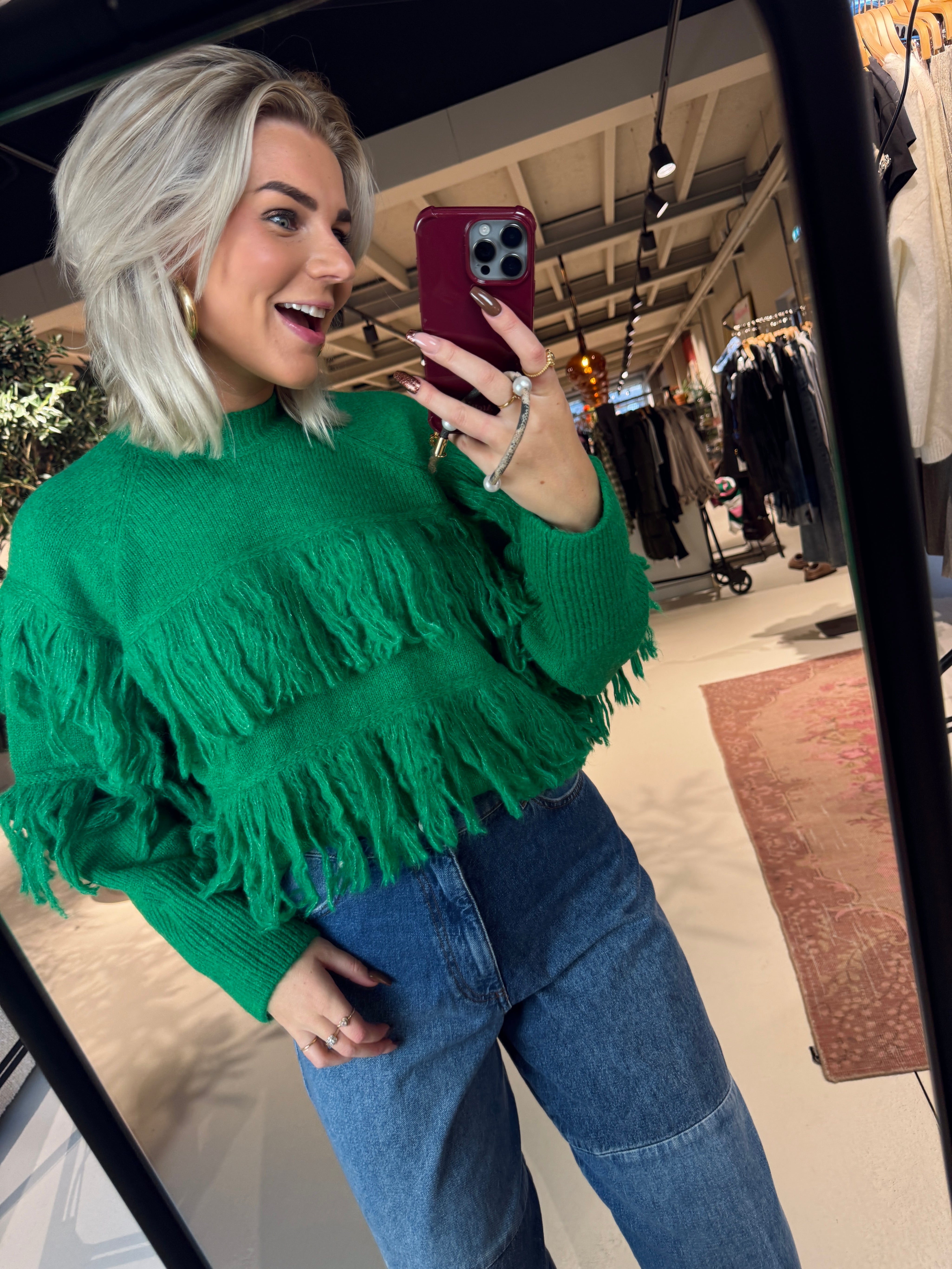 Johns pullover with fringes