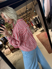 Sarah short stripe blouse