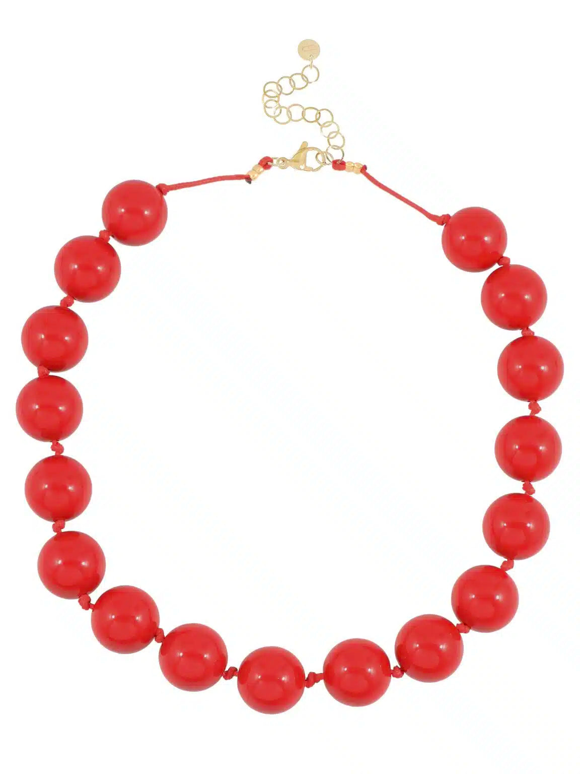 Korte ketting met grote ronde kralen