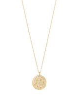 Ketting met gouden munt met steentjes