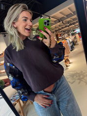 Kueer Jacquard Sleeve Sweatershirt Essentiel Antwerp | RIXT