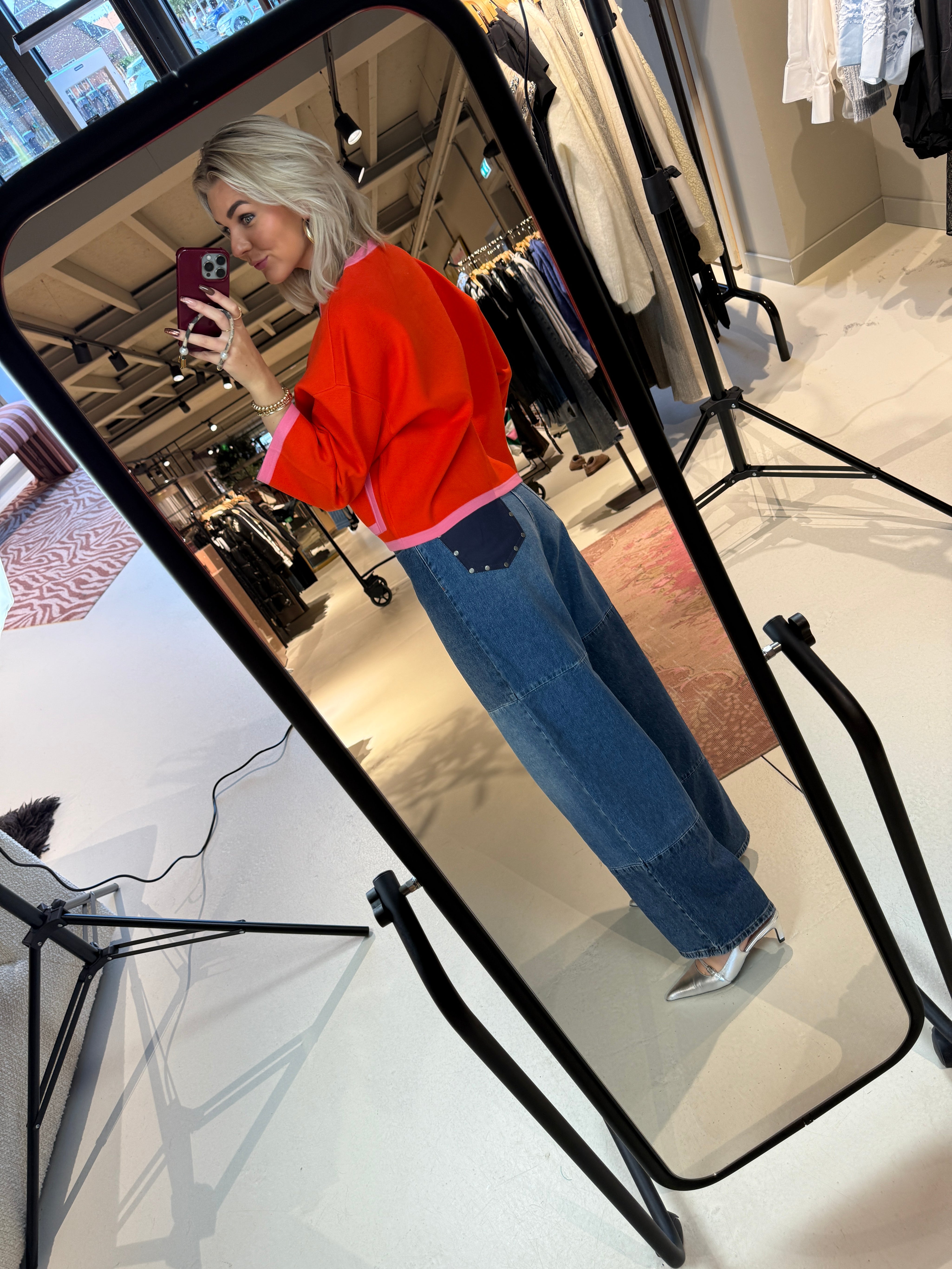 Jani cardigan with contrast