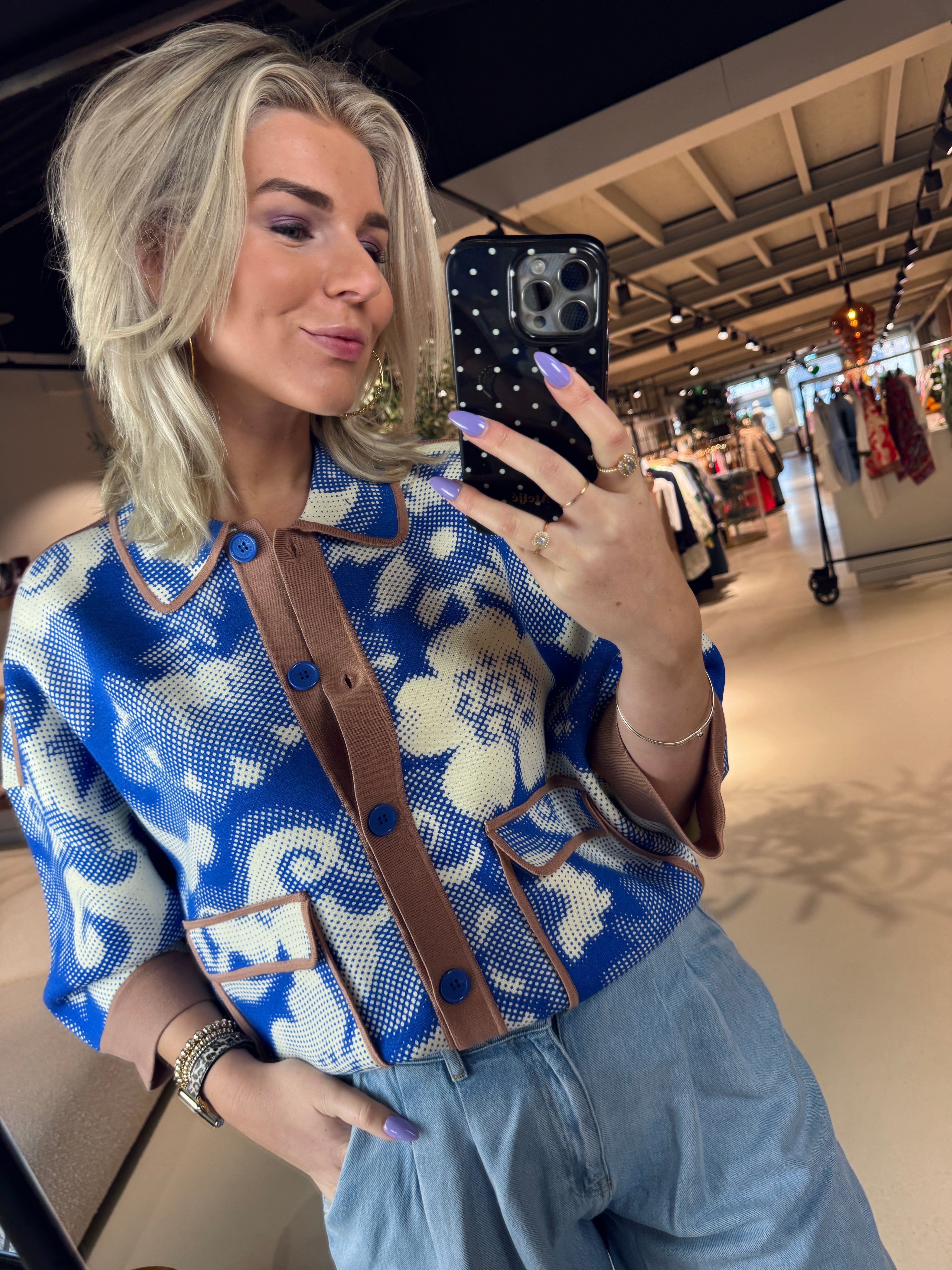 Joly Printed Knit Jacket