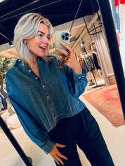 Sarah Short Denim Blouse