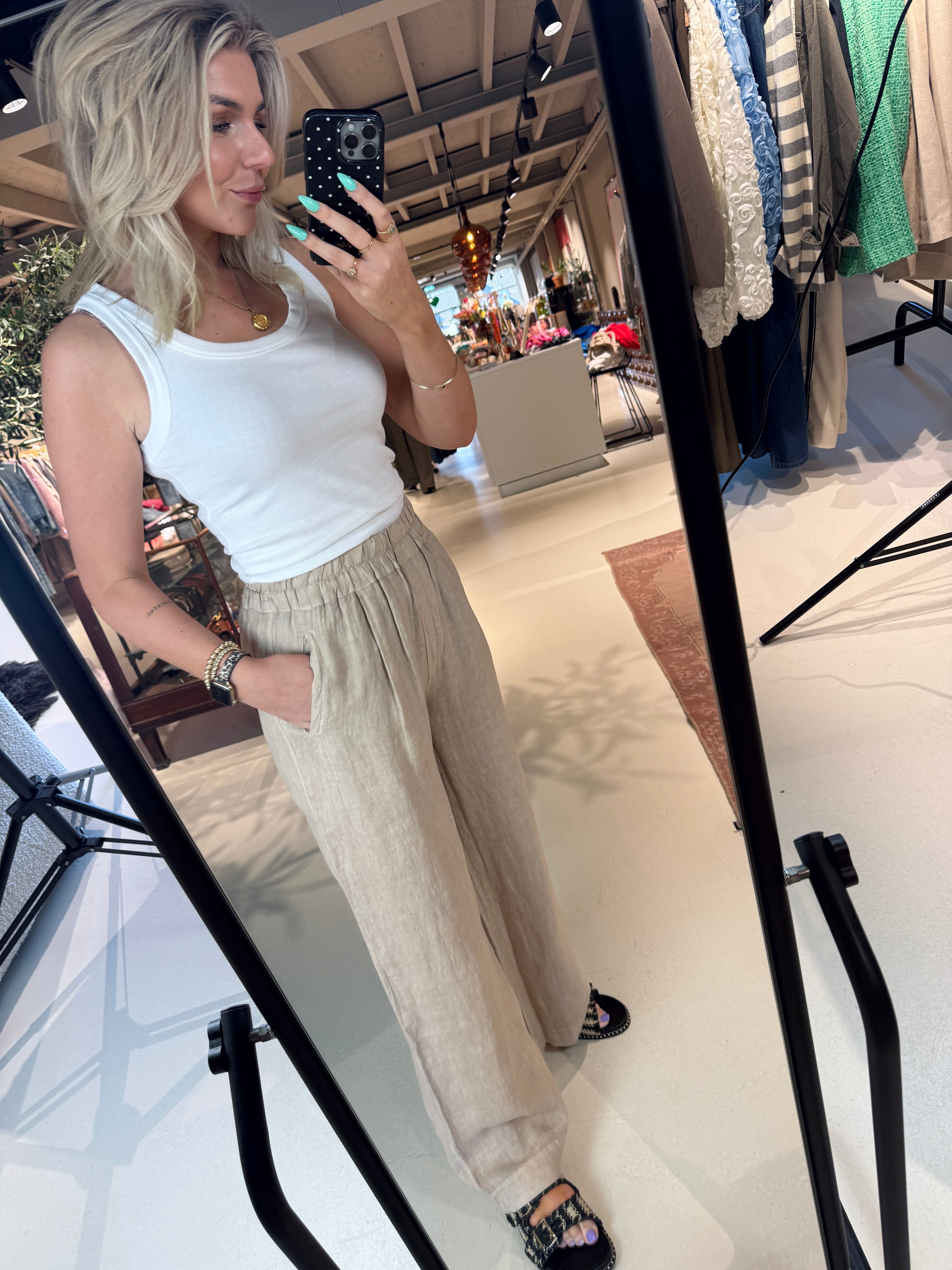 Benji linen pants voor dames van By-Bar