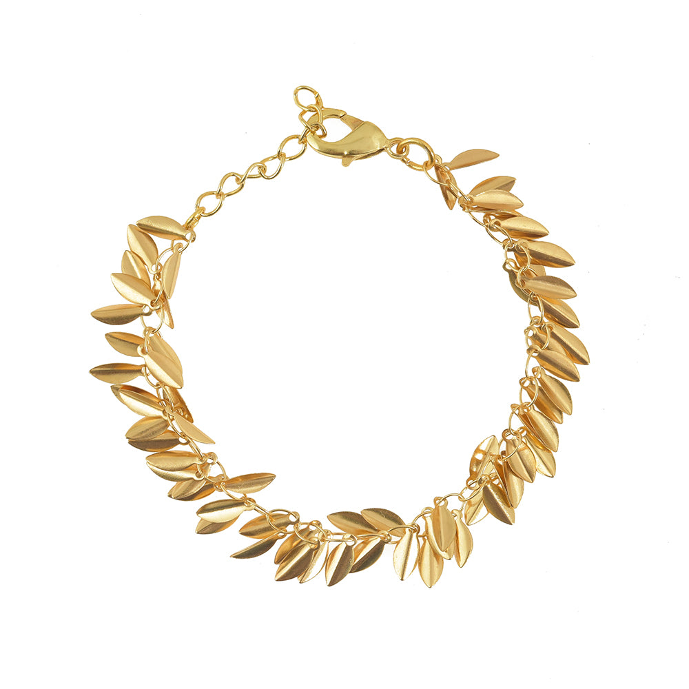 Gouden armband met blaadjes