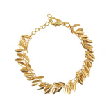 Gouden armband met blaadjes