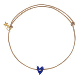 B2455 Herzseilarmband – Vergoldet Kobaltblau