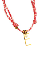 Touwketting Met Letter & Zoetwaterparel