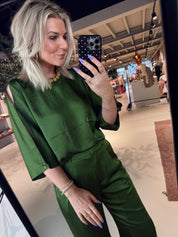 Risette flowing satin top