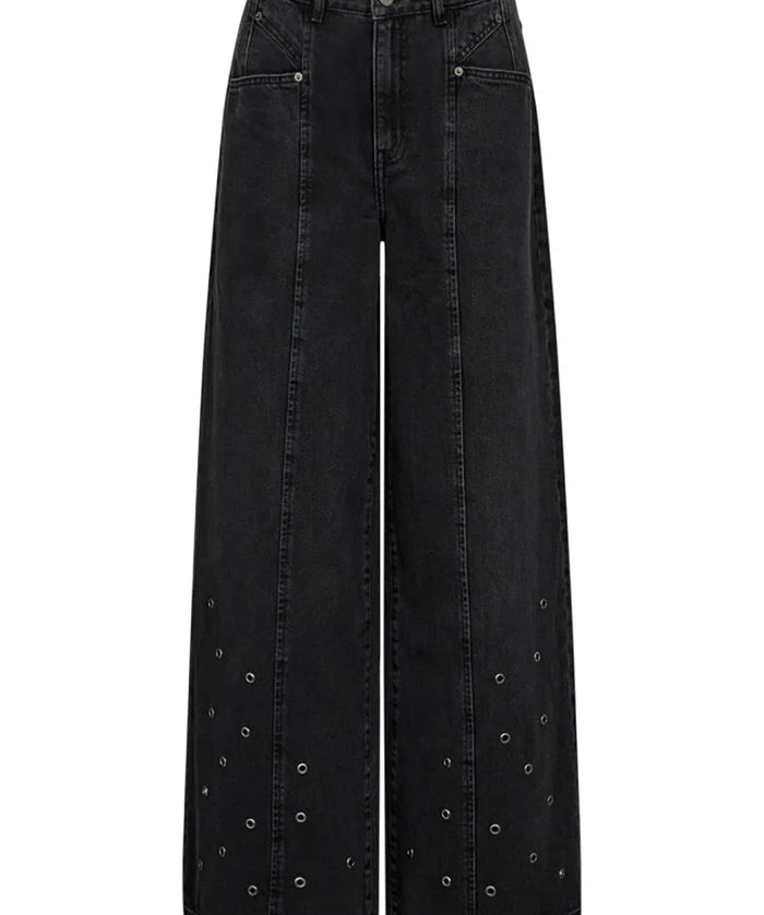 Co-Couture-SifCC-Eyelet-Wide-ll_Jeans-Zwart-voorkant.webp
