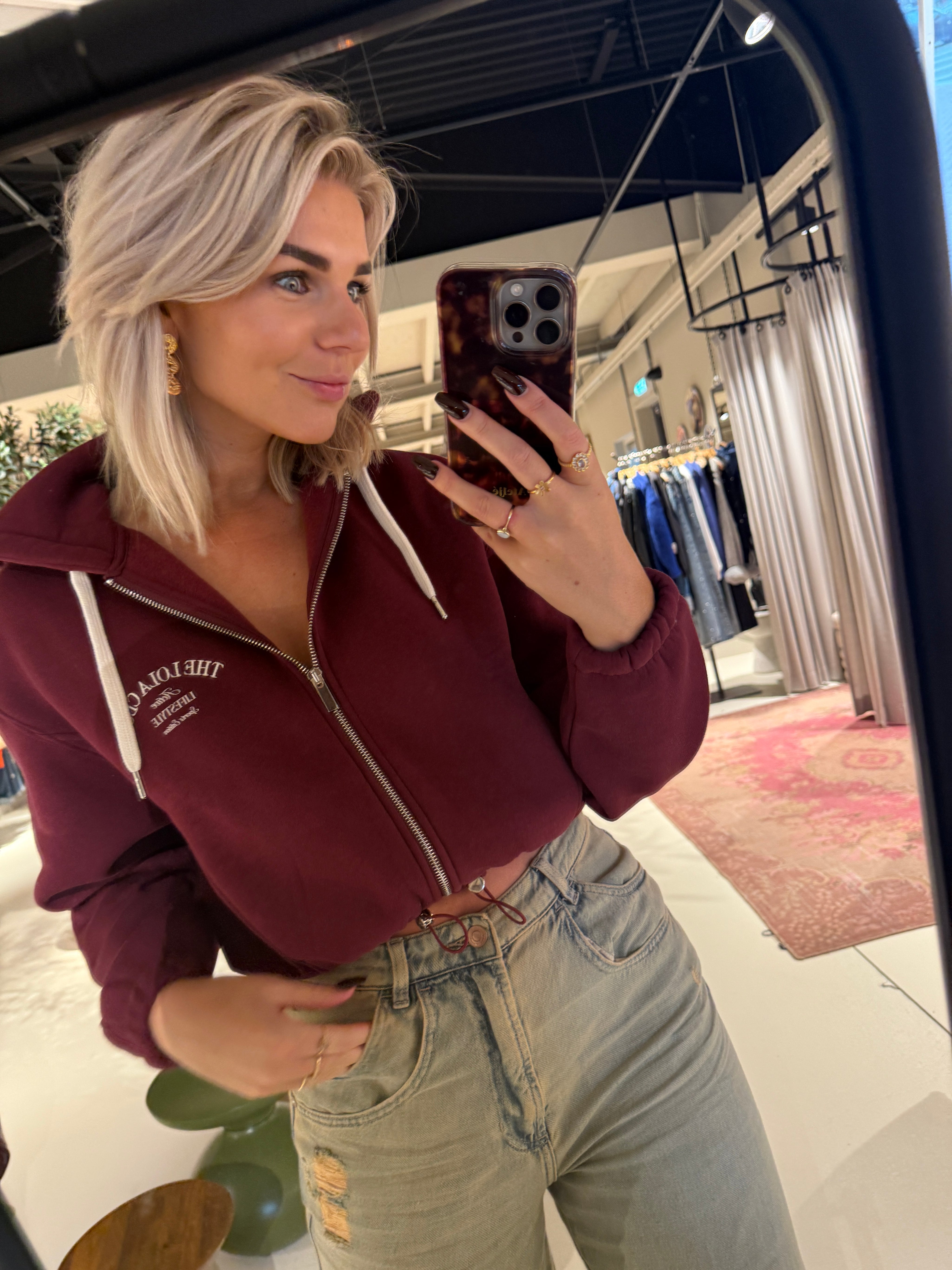 Maya Zip through hoodie van THE LOLA CLUB