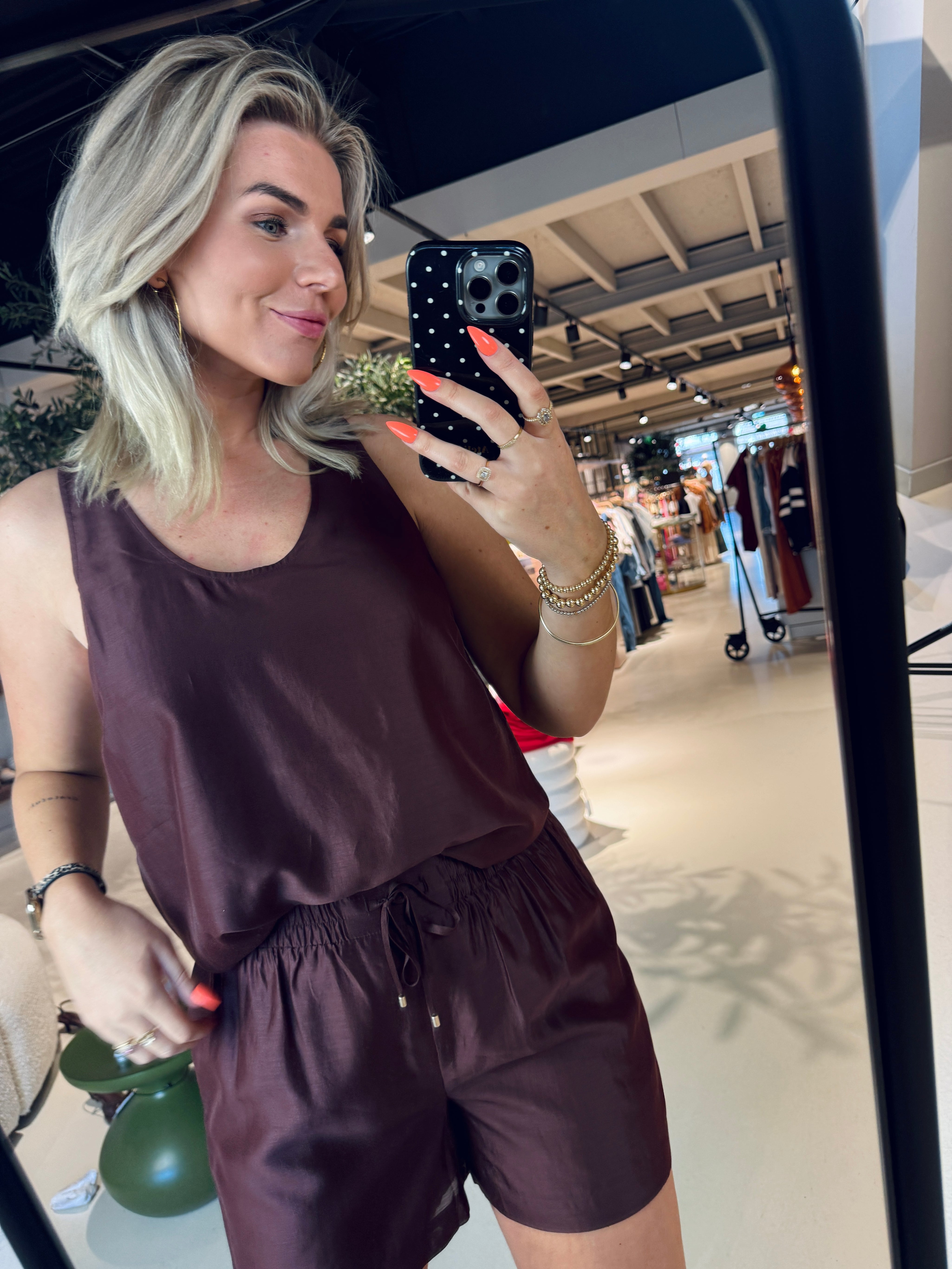 Corin relaxed fit tanktop in donkerrood voor dames van Dante6