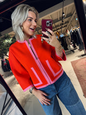 Jani cardigan with contrast