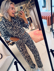 Spotted Straight Leg Jeans