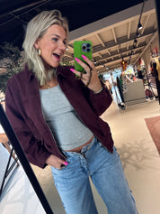 Gianna Denim Bomber Jacket