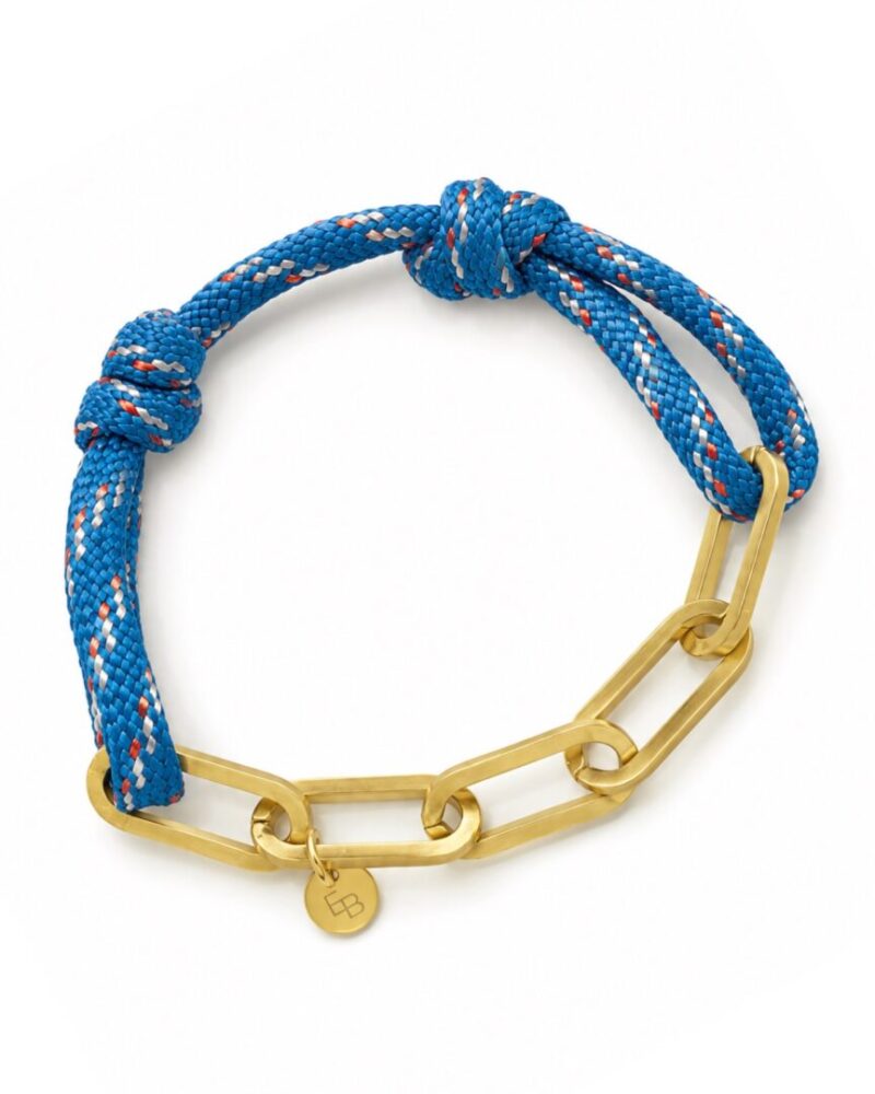 Armband Met Touw En Gouden Schakels