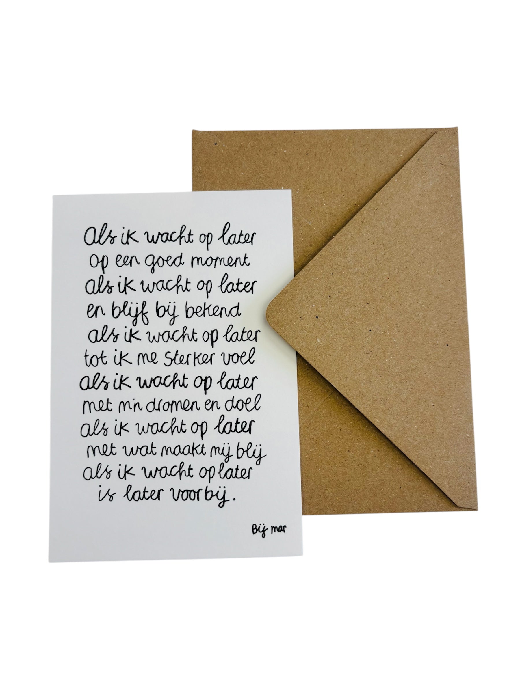 Kaart - Als ik wacht op later