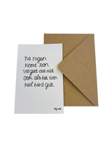 Kaart - Na regen komt zon