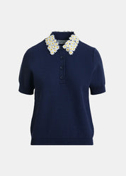 Jember Polo With Embo Collar in twee kleuren voor dames van Essentiel Antwerp