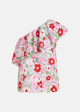 Jiland Asymmetric Ruffle Top