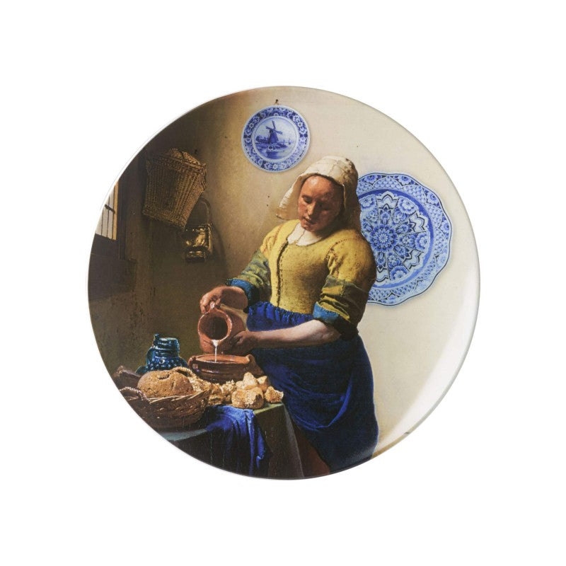 Wandbord Melkmeisje met borden