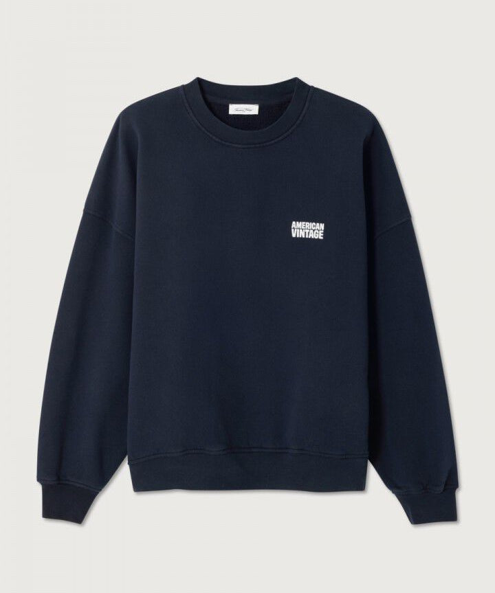 Plizzy Sweater donkerblauw voor dames van American Vintage