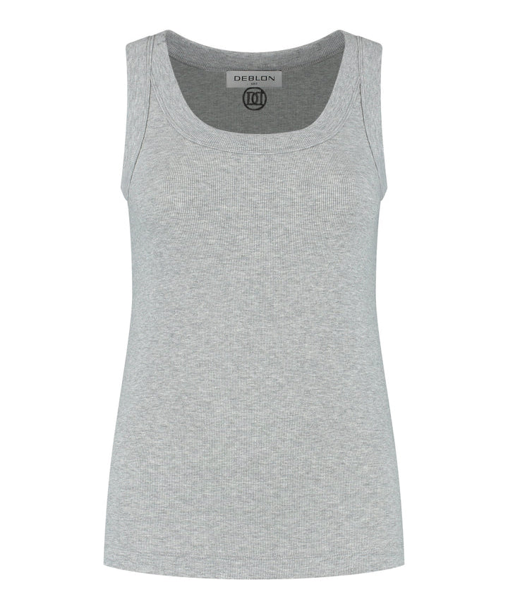 Reese Singlet tanktop in grijs en wit van Deblon