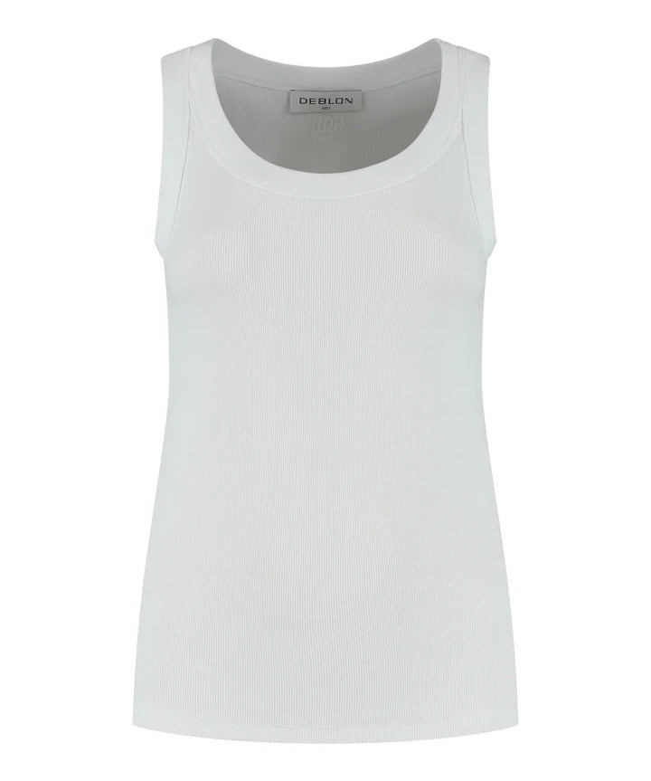 Reese Singlet tanktop in grijs en wit van Deblon